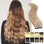 Tape In Elegant Fashionable 100% REAL Remy Human Hair Extensions Soft 25-5OG UK
