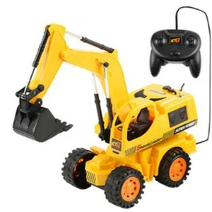 Truck Wheel RC Excavator wired Remote Control Digger Dig Function Electronic Toy - Picture 1 of 4