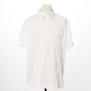Polo BRIONI Blanco Sólido Jersey Algodón Manga Corta Hecho en Italia - Imagen 1 de 5
