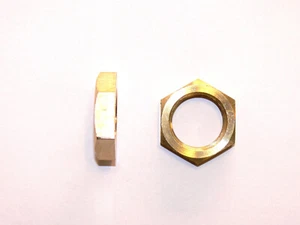 Tuercas hexagonales planas rosca de tubo G-BSP 1/4", 3/8", 1/2", 3/4", 1" latón - Imagen 1 de 1