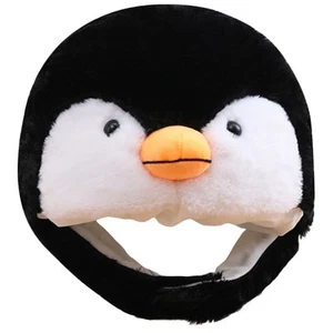 Adults Stuffed Party Selfie Hat Plush Hat Penguin Shape Headwear - Picture 1 of 12