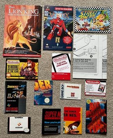 Nintendo Paperwork Bundle - SNES - NES - Game Boy - Star Wing - The Lion King