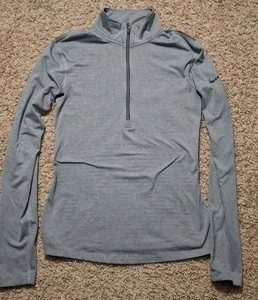 Nike Pro Dri Fit Half Zip Langarm-Laufoberteil Größe Medium Damen grau aktiv - Bild 1 von 11