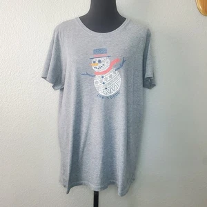 T-shirt donna Life is Good Primal pupazzo di neve grande frantoio grigio erica nuova senza etichette - Foto 1 di 4