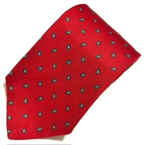 Brooks Brothers Tie Vintage Black Label Red Micro Paisley Classic Dapper USA - Picture 1 of 22