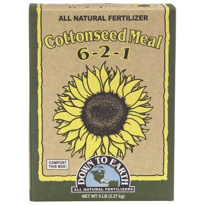 Fertilizante natural Down To Earth Cottonseed Meal 6-2-1, 5 libras Foto 1 de 4