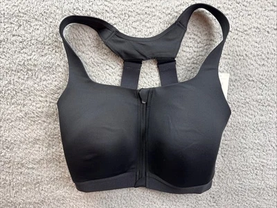 All in Motion Womens 34DD Black Sculpt High Support Zip Front Sports Bra - Image 1 of 4