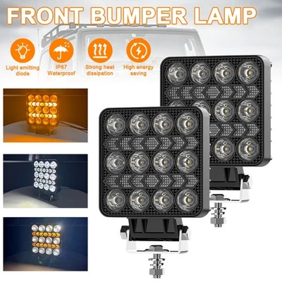 Focos LED de luz de trabajo de inundación de 4"" para camión tractor SUV ATV barco coche faro Foto 1 de 4