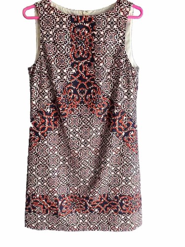 VETEMENTS Abito da serbatoio rosso e navy rosso e blu scuro Donna Morgan taglia 6 in perfette condizioni completamente foderato