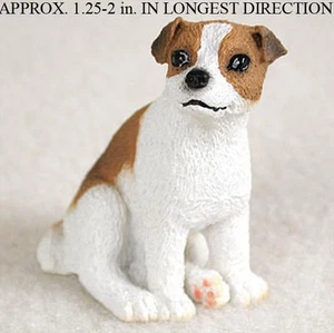 Jack Russell Terrier Mini Hand Painted Figurine Brwn/Wht Smooth - Picture 1 of 1