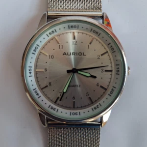 Auriol Stainless Steel Unisex Quartz Watch #2-LD3051-1 - Working - Picture 1 of 9