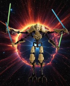 32cm Star War General Robot Grievous With Lightsaber 183 Piece Assembly Kit Toy - Picture 1 of 5