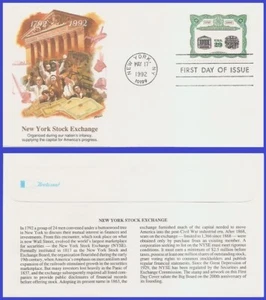 USA6 #2630 U/A FLEETWOOD FDC NY Stock Exchange - Imagen 1 de 1