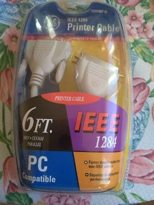 Parallel Printer Cable 6 ft  IEEE 1284 H097887 - Image 1 of 2