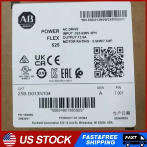NEW Sealed 25B-D013N104 AB PowerFlex 525 5.5kW 7.5Hp AC Drive Fast Shipping - Picture 1 of 3