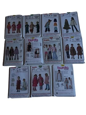 Burda Kids Sewing Patterns Infant Toddler Children Dress Coat 9823 9676 U Pick - Image 1 of 4