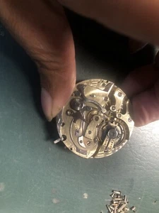 Antike Jules Huguenin Chronograph Taschenuhrwerk Teile / Reparatur - Bild 1 von 2