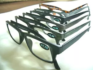 Women's Reading Glasses Flex Hinges Wood Grain Look Men's Reading Glasses R1147 - Picture 1 of 15