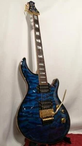 Guitarra Eléctrica ESP AMOROUS-CTM-FR Azul Hecha en Japón con Estuche Rígido Usada - Imagen 1 de 16