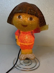 Corded Night Light Table Lamp Dora the Explorer Rubber Beaded 10 1/2" Tall - Picture 1 of 9