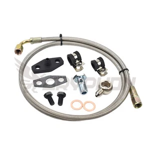 Turbo Oil Feed Line Kit for Mercedes Benz 300SD 300CD 300D OM617 Garrett TA0301 - Foto 1 di 4