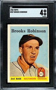 1958 Topps Brooks Robinson Baltimore Orioles #307 SGC 4 ¡En muy buen estado/excelente estado! - Imagen 1 de 2