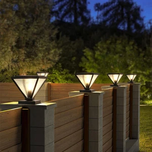 Outdoor Post Light Black Pillar Lamp Garden Pillar Light Yard Lantern Lighting - Picture 1 of 16