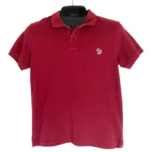 Paul Smith Burgundy Logo Rainbow Zebra Polo L - Picture 1 of 6