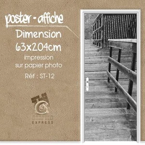 Poster Tür Deko Truhe THE EYE - Treppe Holz - ST-12 - 4 Maße - Bild 1 von 6