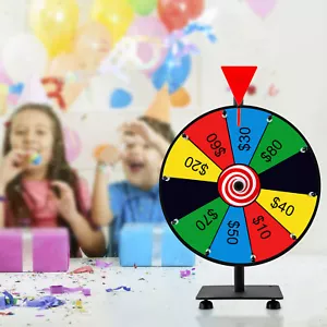 Durable 12" Prize Wheel Colorful Spinning Game Fortune Game Table Prize Wheel - Picture 1 of 21