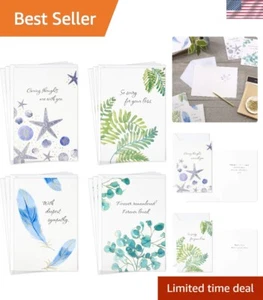 Elegante Set di Carte di Simpatia 12 Pezzi con Disegni Natura Acquerello e Buste - Foto 1 di 9
