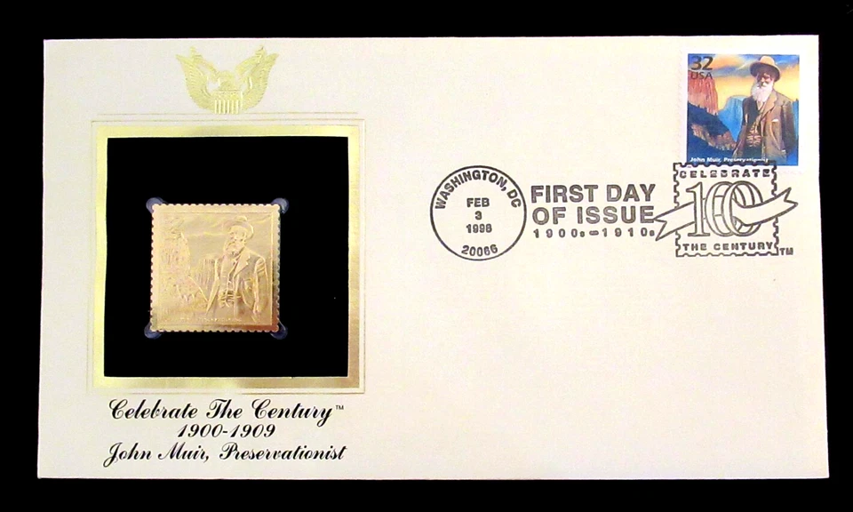First Day of Issue Cover 32 Cent John Muir Preservationist 1998 - Image 1 of 1