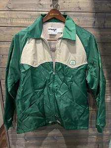 Vintage Pioneer Seed by Swingster USA Green Nylon Embroidered Jacket Size L - Bild 1 von 8