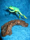 JUMPING FROG SCULPTURE STATUE - *MOVES* - Signed John Perry Art - Beautiful Gift