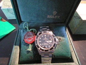 Rolex Submariner R16610A Silver Oyster Bracelet with Black Bezel-ONE OWNER - Picture 1 of 16