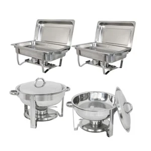 2 Pack Chafing Dish Stainless Steel 5 Quart Tray Buffet Catering Chafers 8 Quart - Picture 1 of 10