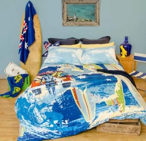 Australia Quilt Doona Duvet Cover Set Surfing Bedding Surf Beach Surfboard Ocean - Picture 1 of 3