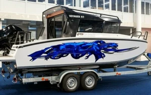 3D Dragons Boat Wrap Dragons Watercraft Vinyl Dragons Speed Boat Graphics - Picture 1 of 11