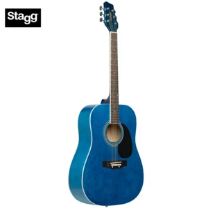 Stagg SA20D Full Size Student Dreadnought Acoustic Guitar - Blue - Picture 1 of 3