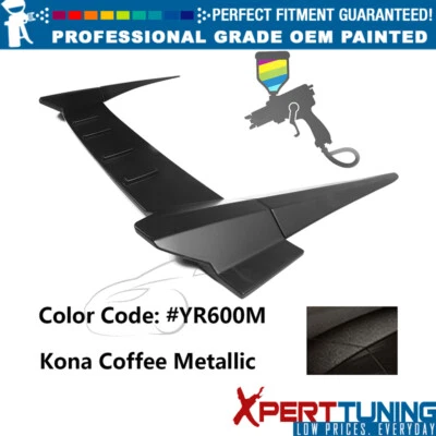 Fits 22-26 Honda Civic Sedan Painted #YR600M Black Type R Roof Spoiler Wing ABS Foto 1 de 4