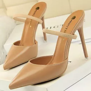 Sandali donna estate tacchi alti pantofole a spillo punta décolleté scarpe da festa - Foto 1 di 29