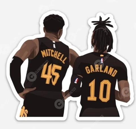 Darius Garland Donovan Mitchell MAGNET  - Cleveland Cavaliers NBA Dog Chain Cavs Cover