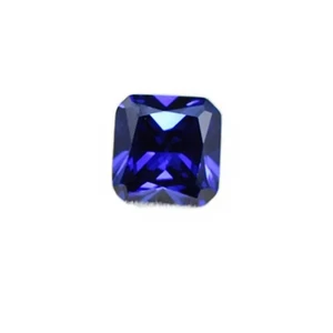 Royal Blue Square Faceted Tanzanite Gemstone Radiant Cut Blue Tanzanite Gem - Picture 1 of 40