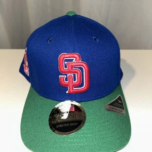 San Diego Padres Big League Chew Blue New Era 9seventy Stretch Snap Cap & Pin - Picture 1 of 3