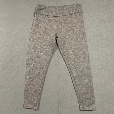 Pantalones cálidos forrados de lana jaspeada gris XL para mujer elásticos de invierno Foto 1 de 4