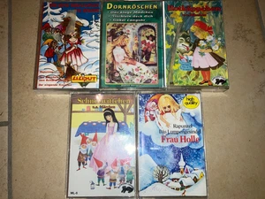 Schneewittchen, Rapunzel, Frau Holle, Marienkind, Rotkäppchen , 5 MC, Kassetten - Bild 1 von 2