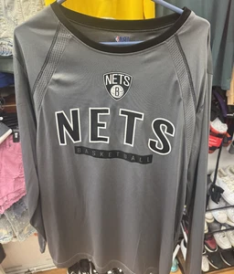 Camiseta de baloncesto NBA Brooklyn Nets manga larga gris talla-US-L - Imagen 1 de 4