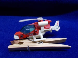 Matchbox MB46 Red Mission Chopper, weiße Klinge; "Sheriff" an Tür; blaues Baldachin - Bild 1 von 4
