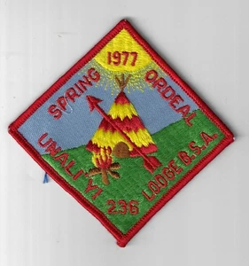 Un A Li'yi Lodge 236 1977 Spring Ordeal BSA solapa roja Bdr Coastal Carolina, SC - Imagen 1 de 1