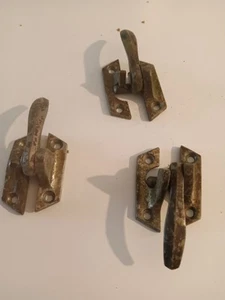 Drei Vintage massive Guss Messing Eisbox Riegel Hardware - Bild 1 von 9